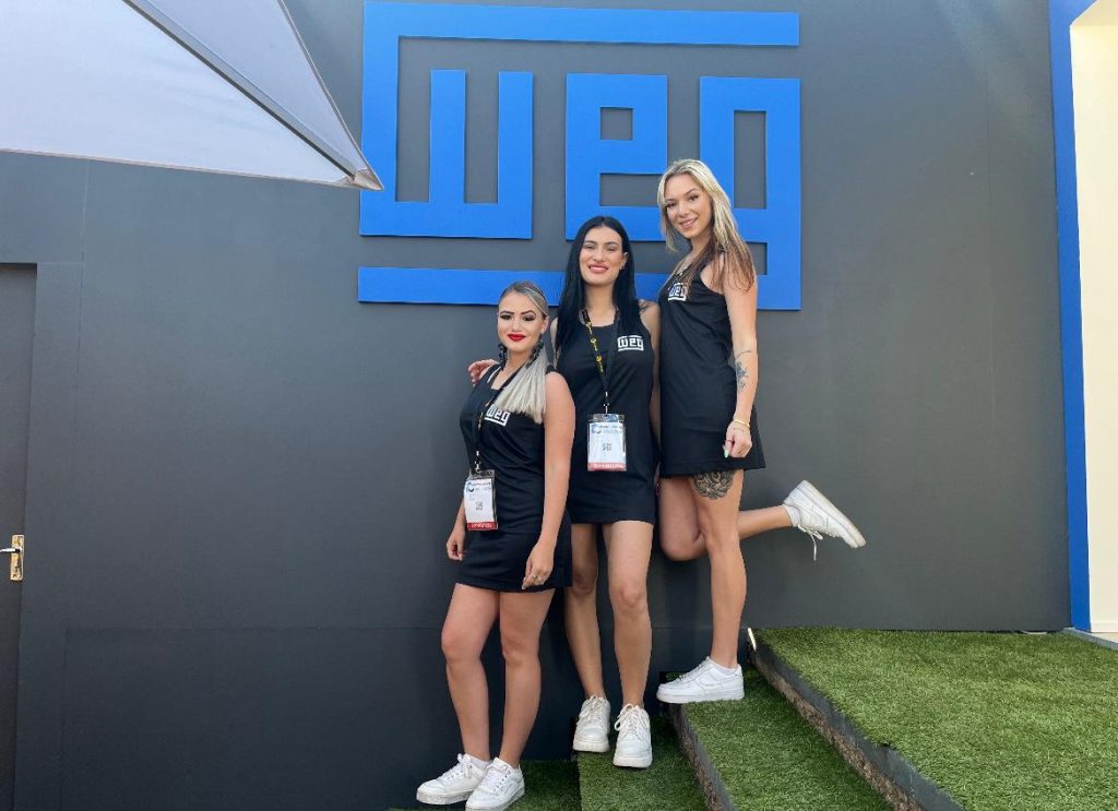 Promotional Models at Electra Mining Exhibition